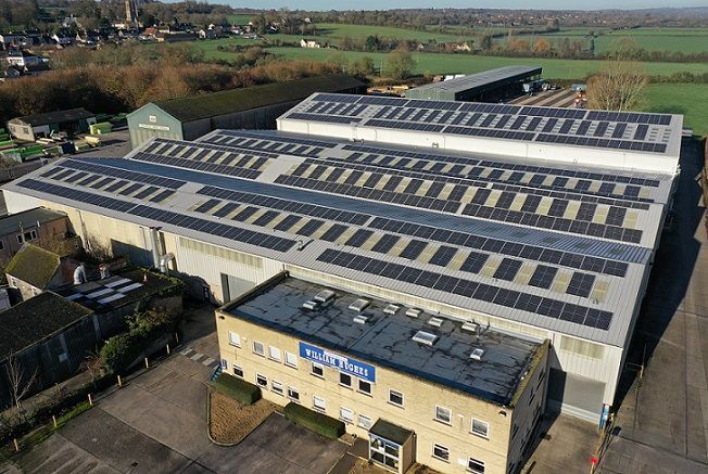 Manufacturer William Hughes to cut annual energy costs by £35,000 and carbon emissions by 100 tonnes with SolarEdge PV system